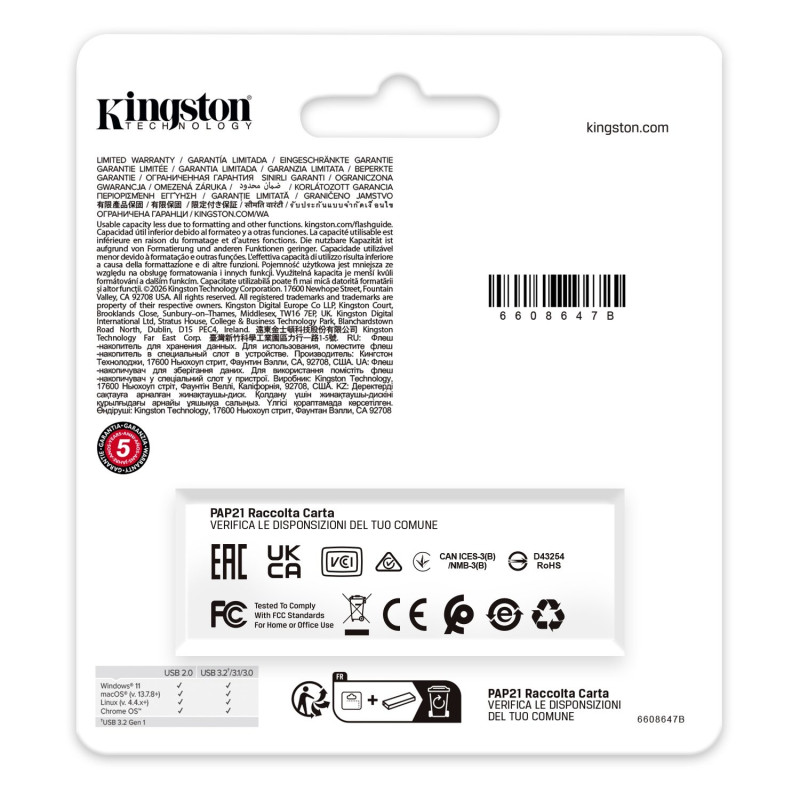 USB флеш накопичувач Kingston 64GB DataTraveler Exodia Black (DTXG2/64GB)