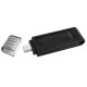 USB накопичувач Kingston 256GB DataTraveller 70 USB 3.2/Type-C (DT70/256GB)