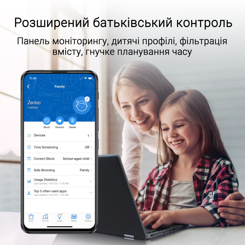 Wi-Fi Mesh система Asus ZenWiFi BD4 2pk White (90IG0960-MO3C20)