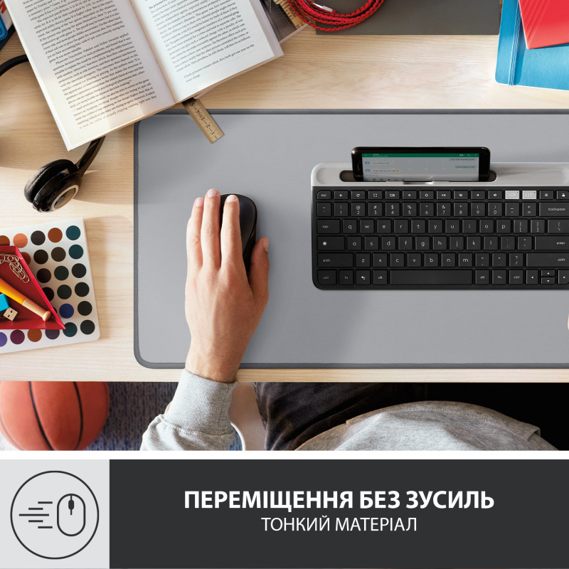 Ігрова поверхня Logitech Desk Mat Studio Series Mid Grey (956-000052)