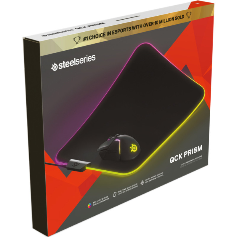 Ігрова поверхня SteelSeries QcK Prism Cloth Medium RGB Black (63825)