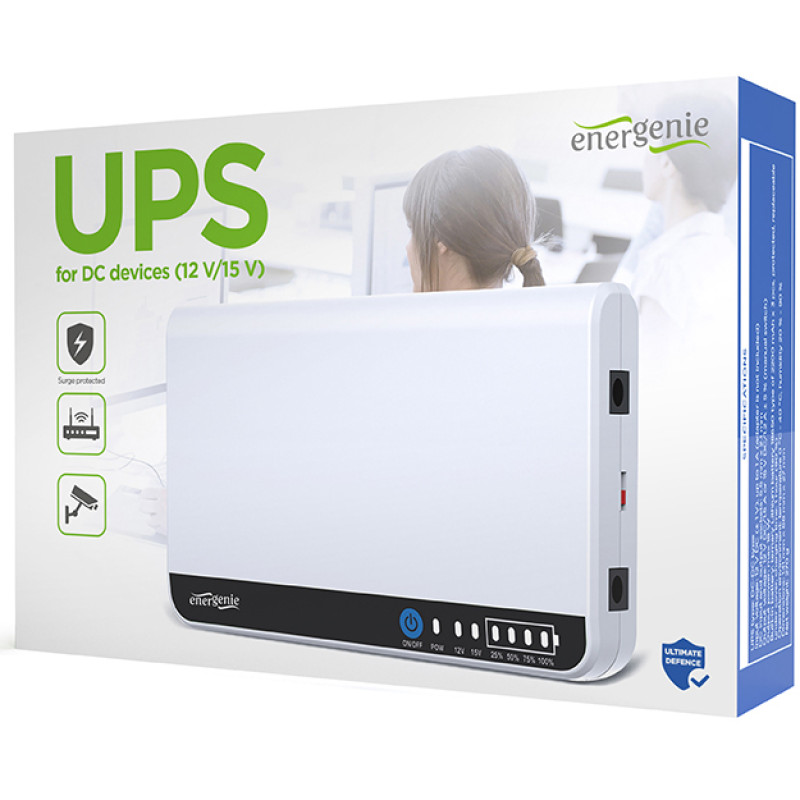 ДБЖ EnerGenie EG-UPS-DC18, 12V/15V (EG-UPS-DC18)