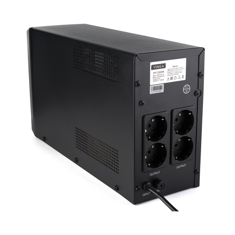 Джерело безперебійного живлення Vinga LCD 1500VA metal case (VPC-1500M)