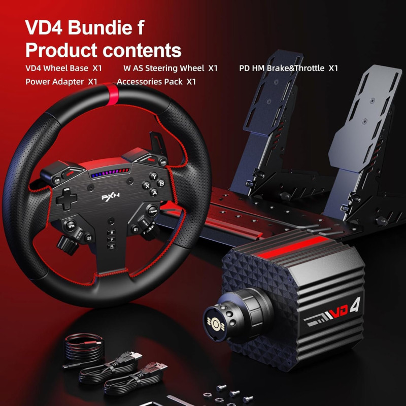 Кермо і педалі PXN VD4 Bundle for PC (PXN-VD4 Bundle EU)