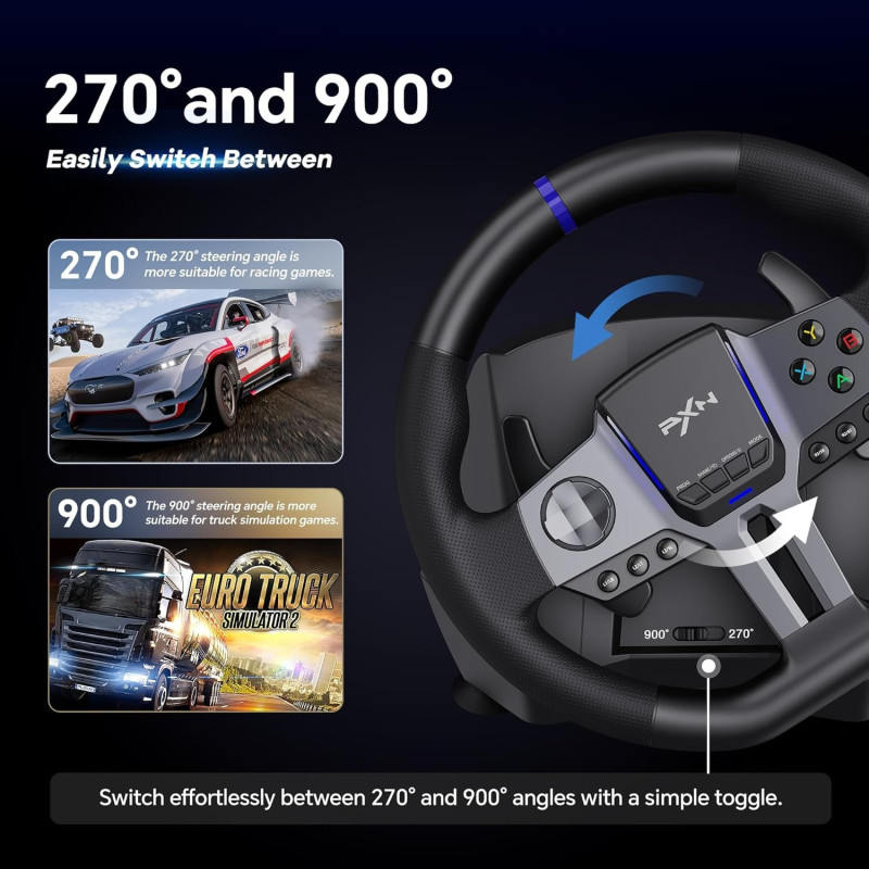 Кермо з педалями та коробкою передач PXN V9 GEN2 Bundle for PS4/XBOX/ (PXN-V9GEN2)