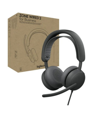 Навушники Logitech Zone Wired 2 for Business USB Graphite TEAMS version (981-001615)