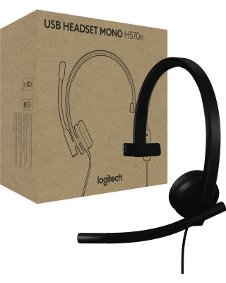 Навушники LOGITECH H570e Corded Mono BLACK-USB-A (981-001426)