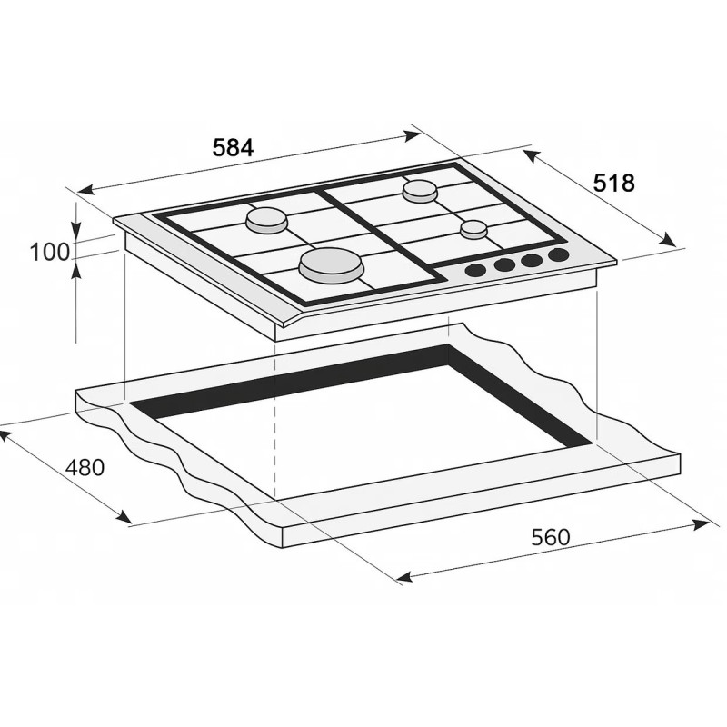 Варочная поверхность Prime Technics PGH 50036 FGBC