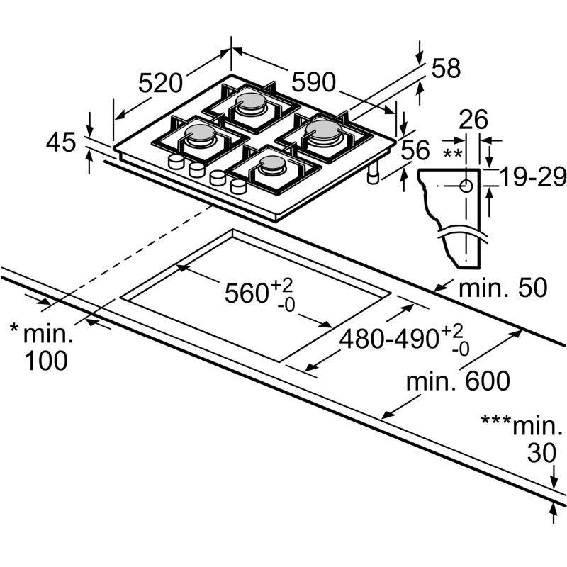 Варильна поверхня Bosch PNK6B6P41R