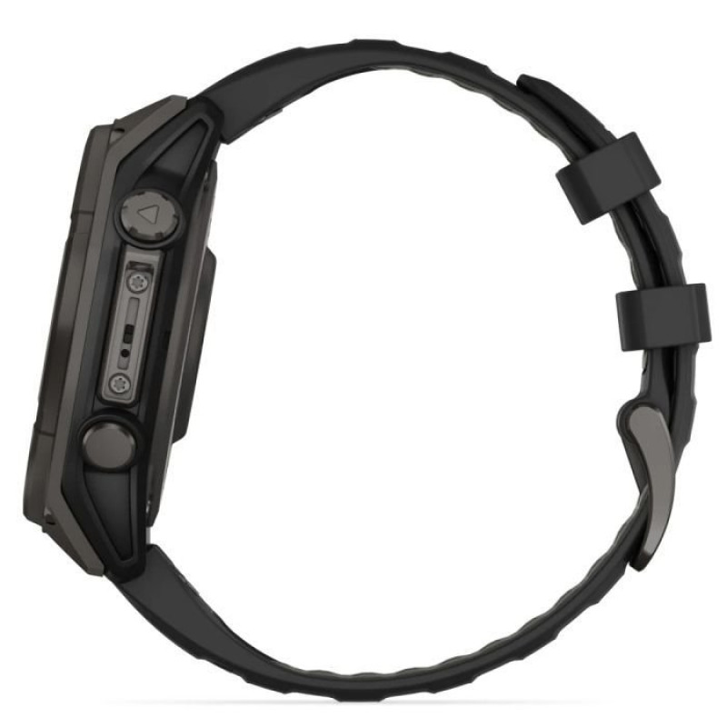 Смарт-часы Garmin Fenix8 47mm SolarSapphire CarbonGray DLC Titanium w.Black/Pebble Gray S.Band (010-02906-11)