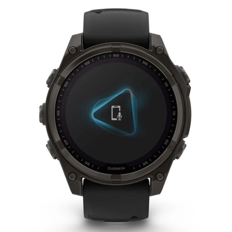 Смарт-часы Garmin Fenix8 47mm SolarSapphire CarbonGray DLC Titanium w.Black/Pebble Gray S.Band (010-02906-11)