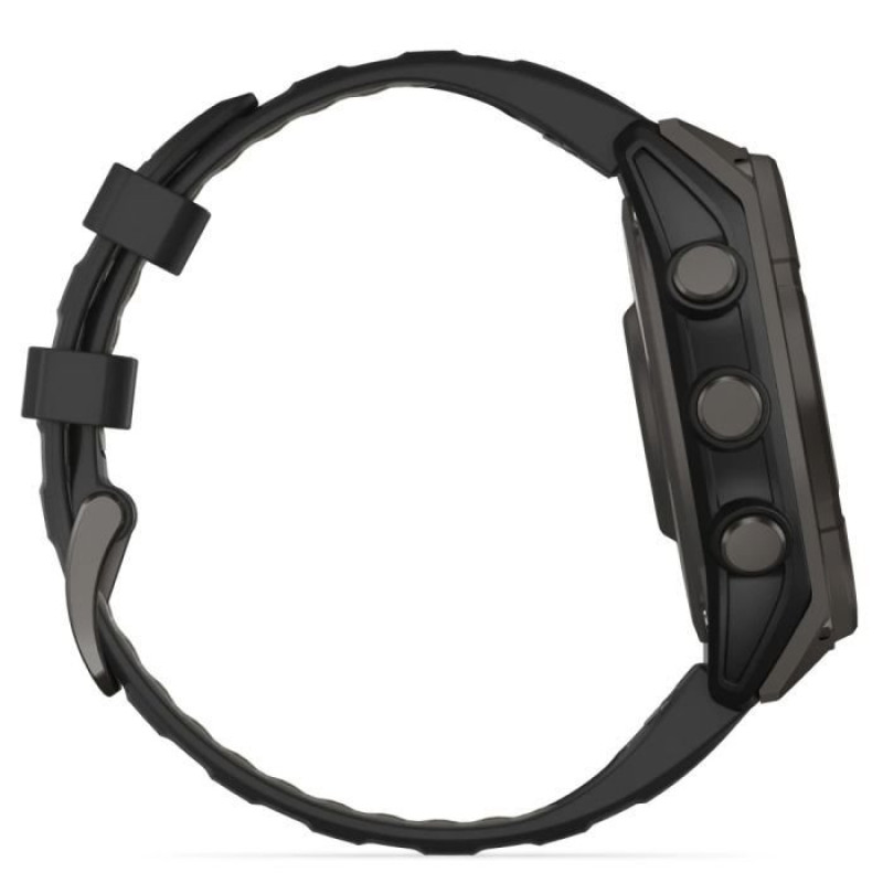 Смарт-часы Garmin Fenix8 47mm SolarSapphire CarbonGray DLC Titanium w.Black/Pebble Gray S.Band (010-02906-11)
