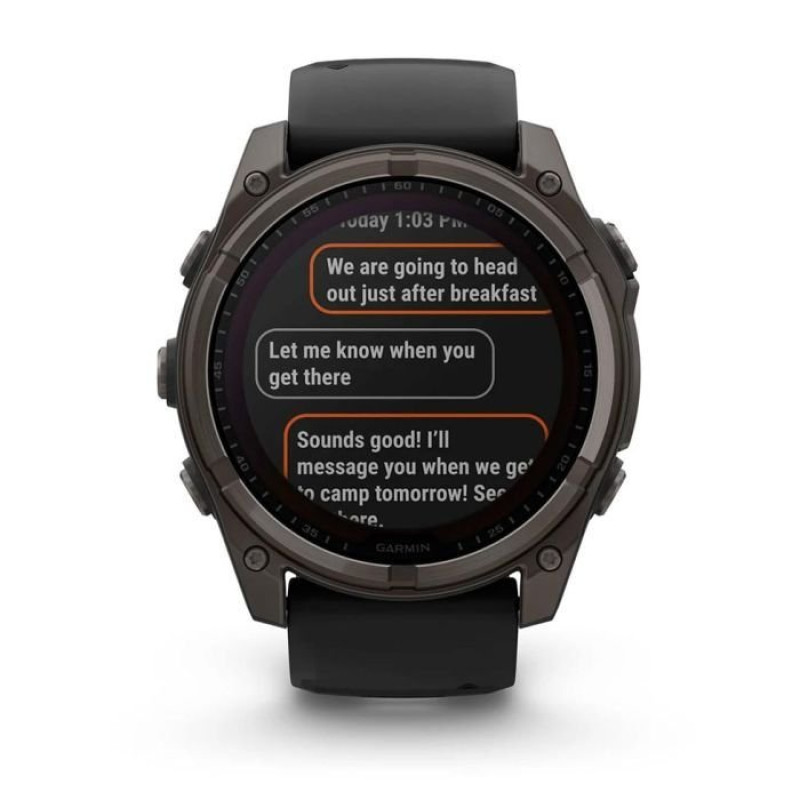 Смарт-часы Garmin Fenix8 51mm SolarSapphire CarbonGray DLC Titanium w.Black/Pebble Gray S.Band (010-02907-11)
