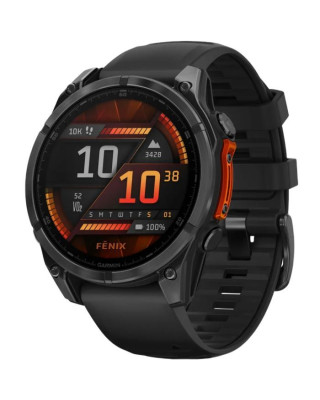 Смарт-годинник Garmin Fenix 8 47mm AMOLED Slate Gray with Black Silicone Band (010-02904-00/29)