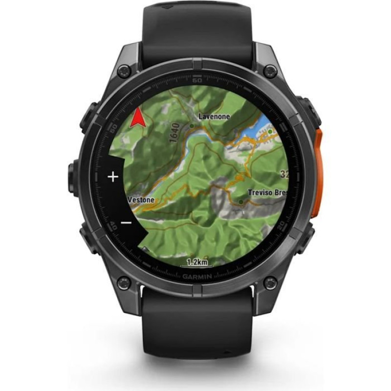 Смарт-часы Garmin Fenix 8 47mm AMOLED Slate Gray with Black Silicone Band (010-02904-00/29)