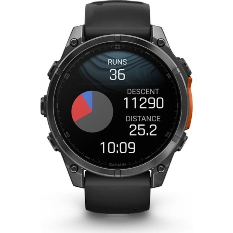 Смарт-часы Garmin Fenix 8 47mm AMOLED Slate Gray with Black Silicone Band (010-02904-00/29)
