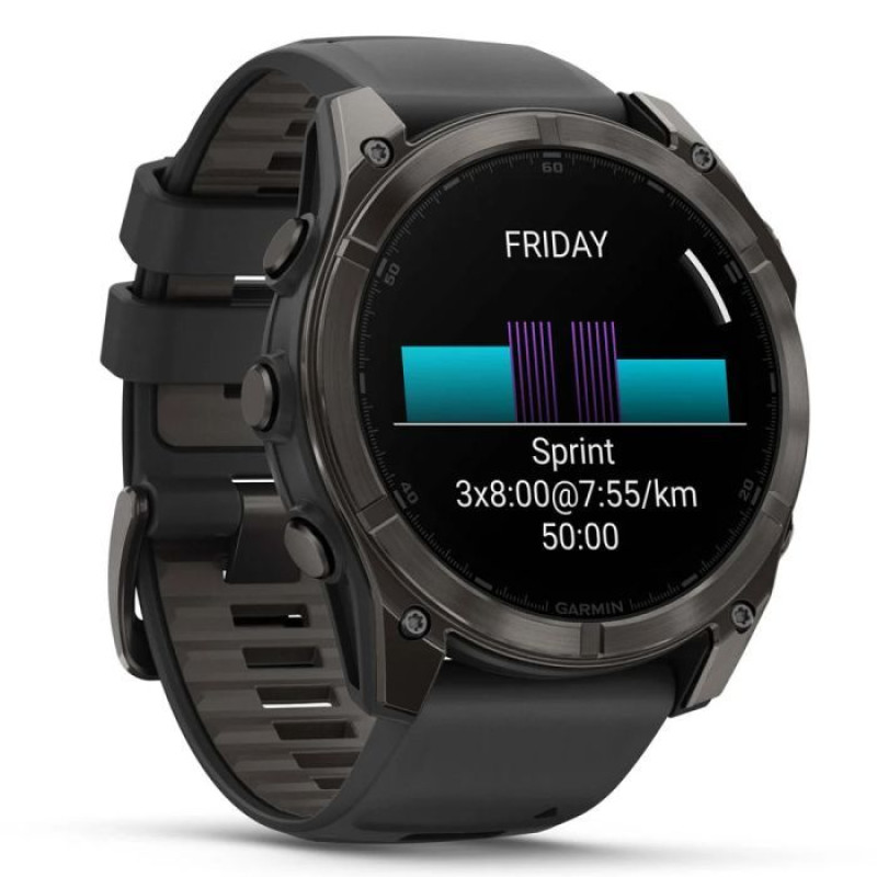 Смарт-часы Garmin Fenix 8 51mm AMOLED Sapphire Carbon Gray DLC Titanium (010-02905-21)