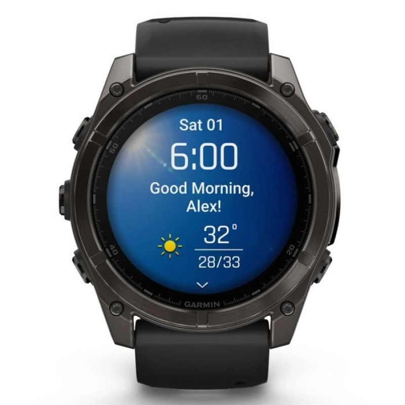 Смарт-часы Garmin Fenix 8 51mm AMOLED Sapphire Carbon Gray DLC Titanium (010-02905-21)