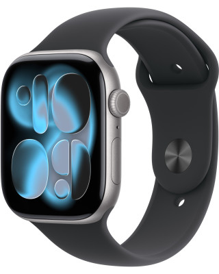 Смарт-годинник Apple Watch Series 11 GPS 46mm Space Grey Aluminium Case with Black Sport Band - M/L (MEV44RK/A)