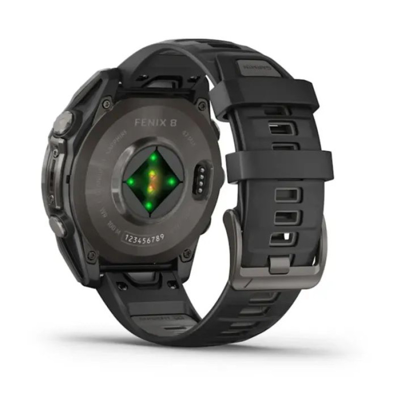 Смарт-часы Garmin fenix 8 47mm, AMOLED, Saph, CrbnGryTi/Blk, Blk/PebbleGryBnd, GPS (010-02904-21)