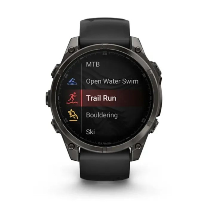 Смарт-часы Garmin fenix 8 47mm, AMOLED, Saph, CrbnGryTi/Blk, Blk/PebbleGryBnd, GPS (010-02904-21)