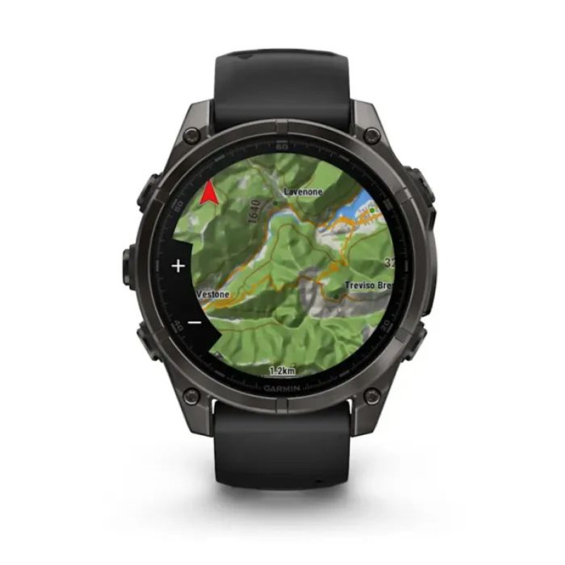 Смарт-часы Garmin fenix 8 47mm, AMOLED, Saph, CrbnGryTi/Blk, Blk/PebbleGryBnd, GPS (010-02904-21)