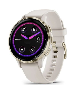 Смарт-годинник Garmin Venu 3S, Ivory + Soft Gold, GPS (010-02785-04)
