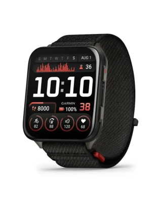 Смарт-годинник Garmin Venu X1 Black зі Slate Titanium Caseback and Black ComfortFit Nylon Band (010-02980-02)