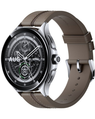 Смарт-годинник Xiaomi Watch 2 Pro Bluetooth Silver Case with Brown Leather Strap (BHR7216GL)