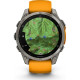 Смарт-часы Garmin Fenix8 47mm AMOLED Sapphire Titanium w.Spark Orange/Graphite Silicone Band (010-02904-11)