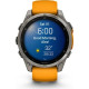 Смарт-часы Garmin Fenix8 47mm AMOLED Sapphire Titanium w.Spark Orange/Graphite Silicone Band (010-02904-11)