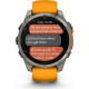 Смарт-часы Garmin Fenix8 47mm AMOLED Sapphire Titanium w.Spark Orange/Graphite Silicone Band (010-02904-11)