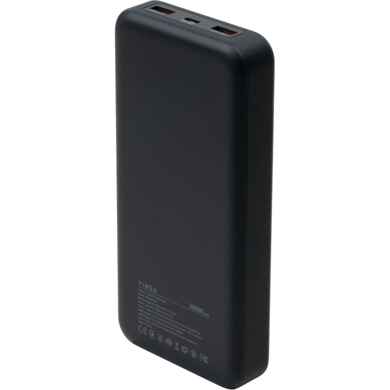 УМБ Vinga 30000 mAh 100W Display VA Grey (Li-Ion) (VPBB30100)