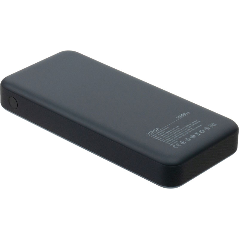 УМБ Vinga 30000 mAh 100W Display VA Grey (Li-Ion) (VPBB30100)