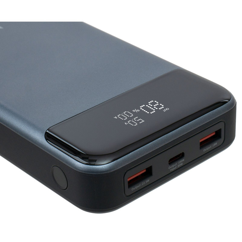УМБ Vinga 30000 mAh 100W Display VA Grey (Li-Ion) (VPBB30100)