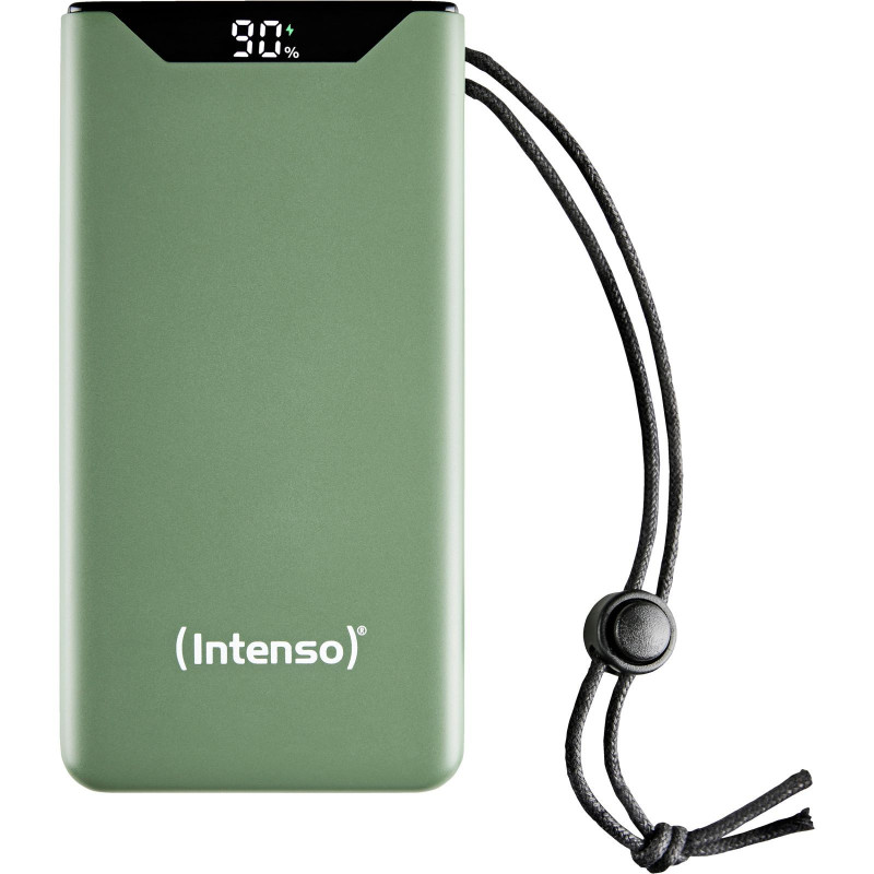 УМБ Intenso F20000 Green, 20000 mAh,20 Вт, 1xType-C (PD3.0) / 1xUSB (QC3.0), цифровой LED дисплей (7332057)