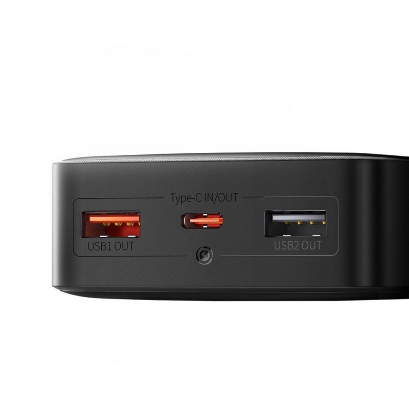 Батарея універсальна Baseus Bipow 20000mAh, PD/25W, QC3.0/USB-C, 2*USB-A/3A(max.), black (PPBD020301)