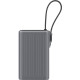 УМБ Sigma X-power SI25A5QLX 25000mAh 100W Built-In USB-C Cable gray
