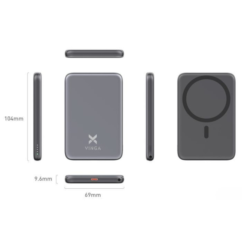 УМБ Vinga 5000 mAh 20W/15W Wireless (VPBB520WL)