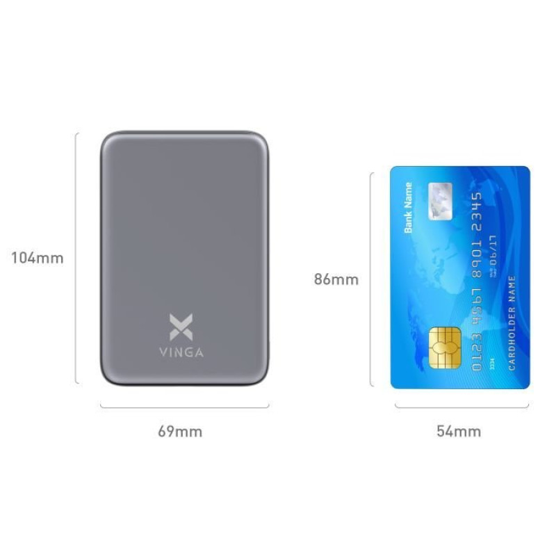 УМБ Vinga 5000 mAh 20W/15W Wireless (VPBB520WL)