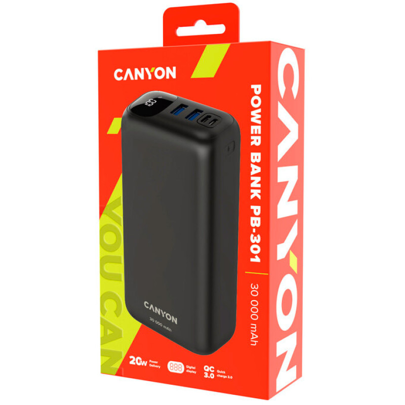УМБ Canyon PB-301 30000mAh  (CNE-CPB301B)