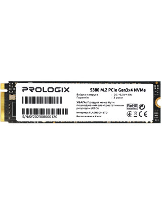 Накопичувач SSD Prologix 512GB S380 M.2 2280 (PRO512GS380)