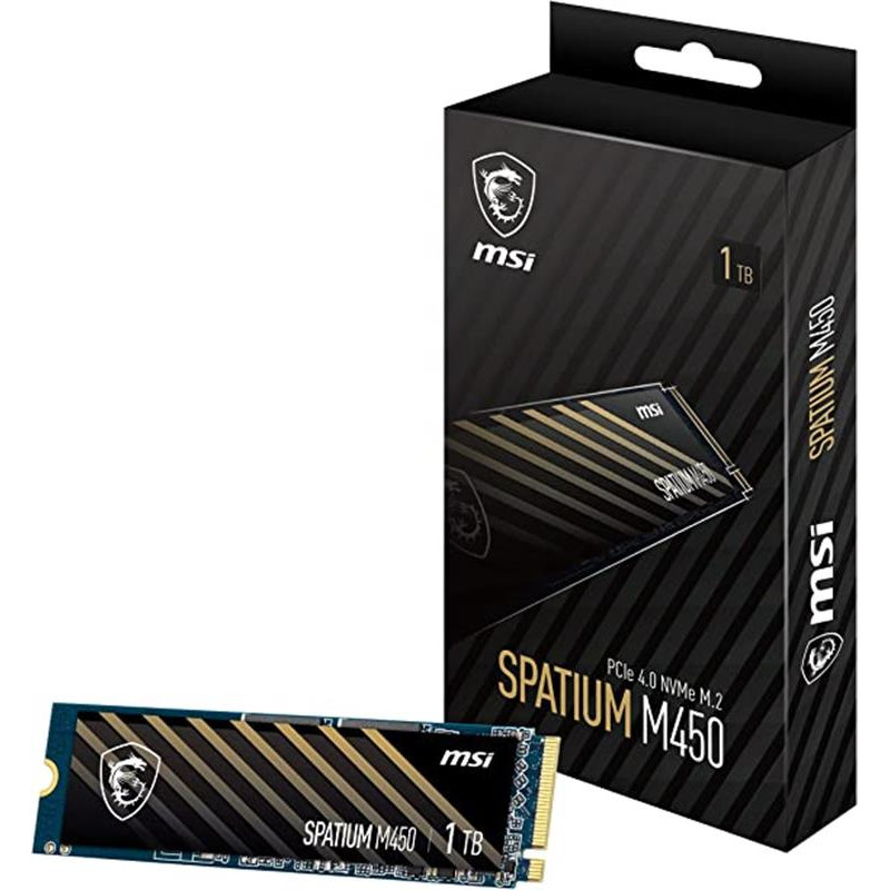 Накопитель SSD MSI Spatium M450 1TB NVMe M.2 PCIe 4.0 TLC 3D NAND (S78-440L980-P83/S78-440L0M0-P83)