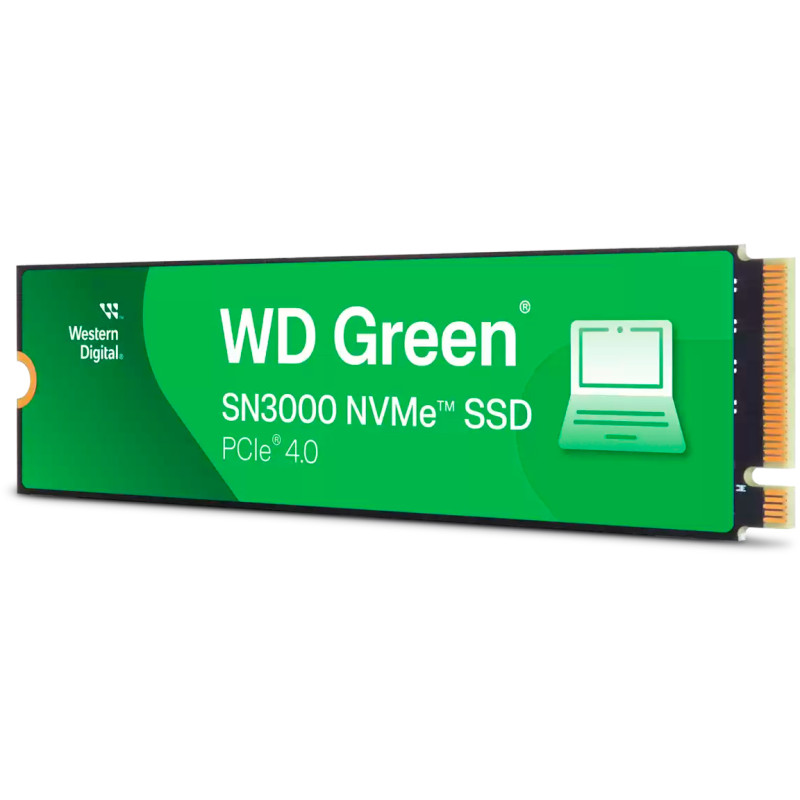 Накопитель SSD Western Digital Green SN3000 500GB M.2 2280 NVMe PCIe 4.0 x4 3D NAND QLC (WDS500G4G0E)