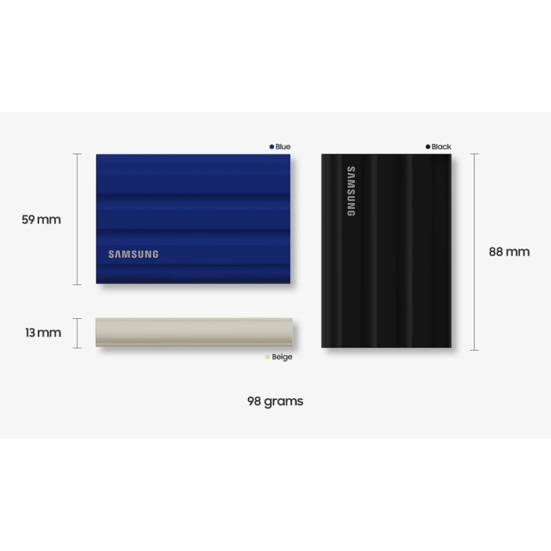 Накопитель SSD Samsung USB 3.2 1TB T7 Shield (MU-PE1T0S/EU)