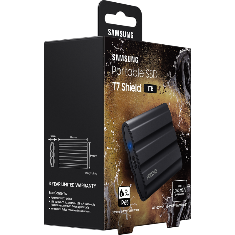Накопитель SSD Samsung USB 3.2 1TB T7 Shield (MU-PE1T0S/EU)