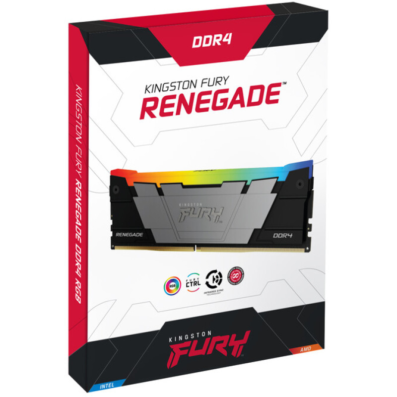 Модуль пам'яті Kingston DDR4 64GB (2x32GB) 3200 MHz FURYRenegadeRGB Fury (ex. HyperX) (KF432C16RB2AK2/64)