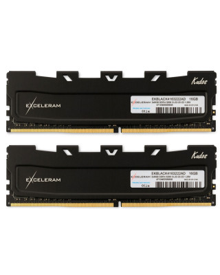 Модуль пам'яті eXceleram DDR4 16GB (2x8GB) 3200MHz Black Kudos (EKBLACK4163222AD)