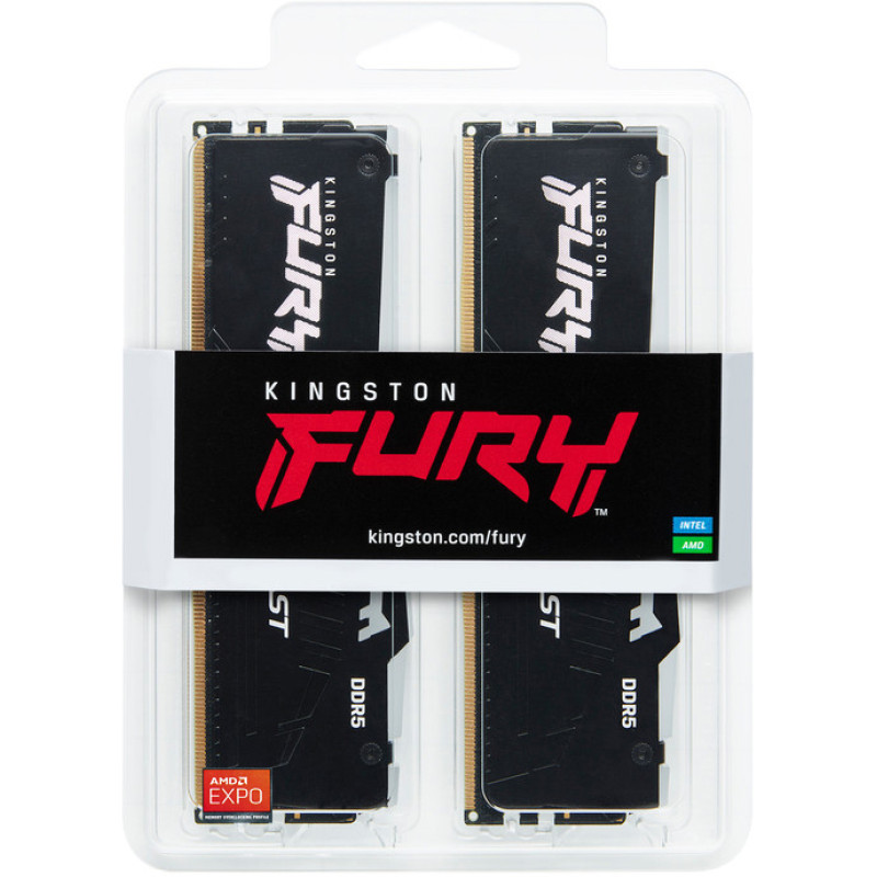Модуль пам'яті Kingston DDR5 32GB (2x16GB) 6400 MHz Beast RGB EXPO Fury (ex.HyperX) (KF564C32BBEAK2-32)