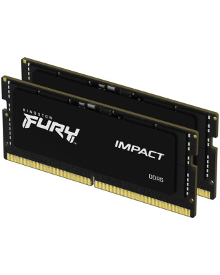 Модуль пам'яті Kingston SoDIMM DDR5 32GB (2x16GB) 5600 МГц Impact Black Fury (ex.HyperX) (KF556S40IBK2-32)